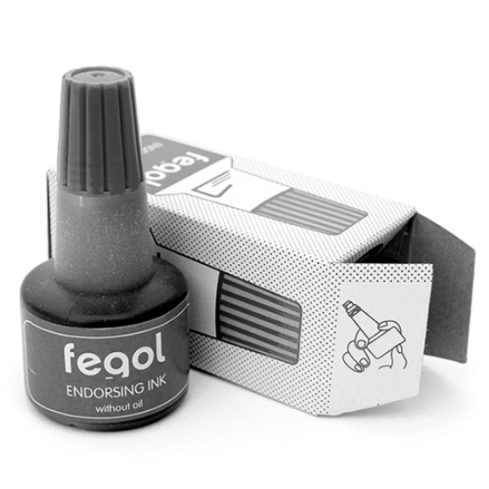 Imagem de TINTA CARIMBO BORRACHA FEGOL PRETA (FRASCO 30ML)