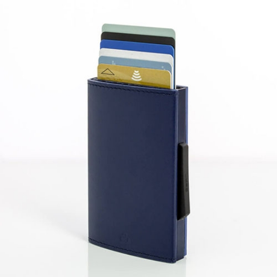 Imagem de CARTEIRA OGON CASCADE ALUMINIO PELE AZUL (CL-NAVY-BLUE)