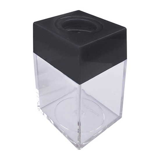 Imagem de PORTA-CLIPS MAGNÉTICO TRANSPARENTE COM TAMPA EM PRETO