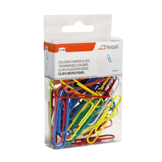 Imagem de BLT.50 CLIPS REVESTIDOS FEGOL Nº10 SORTIDO (010-10)