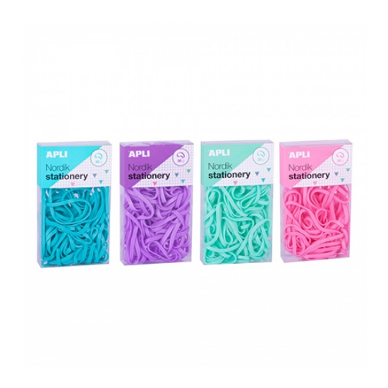 Picture of ELÁSTICOS APLI NORDIK PASTEL SORTIDOS REF.18151 (CAIXA 30GR)