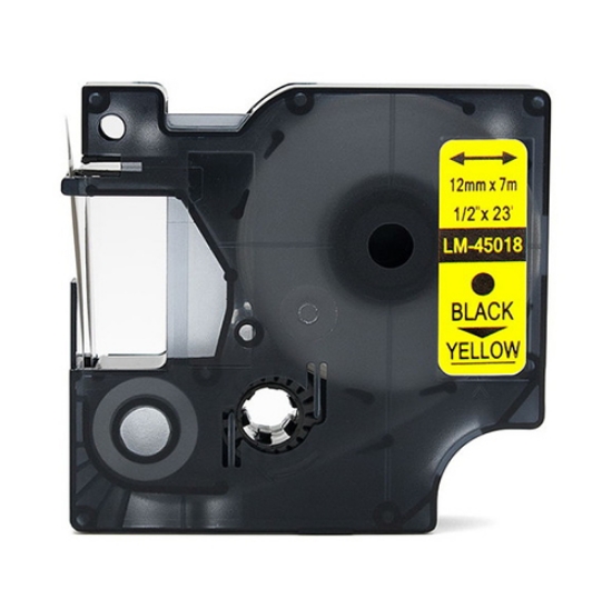 Imagem de FITA P/DYMO D1 12MMX7MT PRETA/AMARELA 45018/S0720580