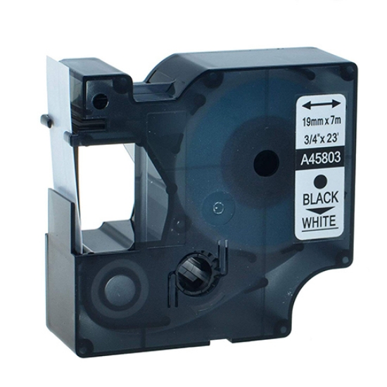 Imagem de FITA P/DYMO D1 19MMX7MT PRETA/BRANCA 45803/S0720830