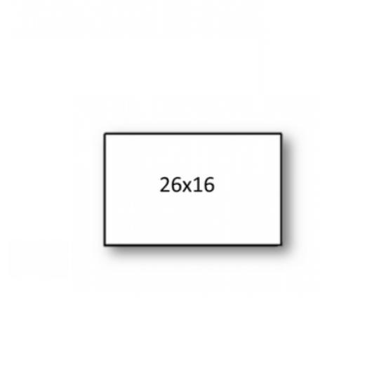Imagem de ROLO ETIQUETAS 26X16MM AD2 CANTOS RECTOS BRANCO (1000UNI)