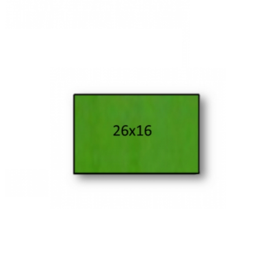 Imagem de ROLO ETIQUETAS 26X16MM AD2 CANTOS RECTOS VERDE (1000UNI)