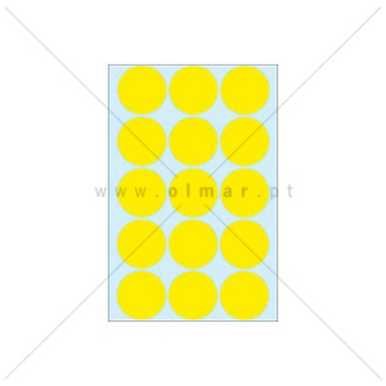 Imagem de ETIQ. HERMA A5 RED.32MM AMARELA REF.2271 (CART.32F/480UN)