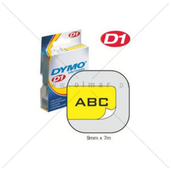 Imagem de FITA DYMO D1 9MMX7MT PRETA/AMARELA 40918/S0720730