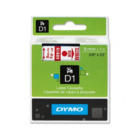 Imagem de FITA DYMO D1 9MMX7MT VERMELHA/BRANCA 40915/S0720700