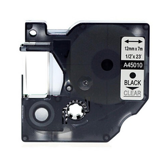 Imagem de FITA P/DYMO D1 12MMX7MT PRETA/TRANSP. (45010/S0720500)