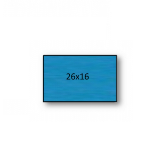 Imagem de ROLO ETIQUETAS 26X16MM AD2 CANTOS RECTOS AZUL (1000UNI)