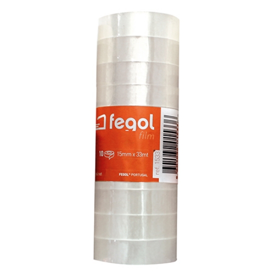 Picture of ROLO FITA ADESIVA 15MMX33MT FEGOL TRANSPARENTE (ACORDEÃO)