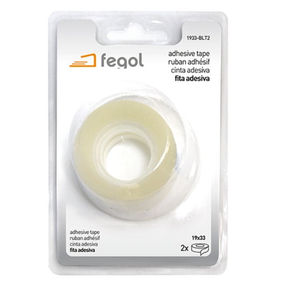 Imagem de BLISTER 2 FITAS ADESIVAS 19MMX33MT FEGOL TRANSPARENTE (1933-BLT2)