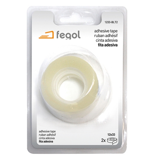 Imagem de BLT.2 FITAS ADES. 12MMX33MT FEGOL TRANSP. (1233-BLT2)