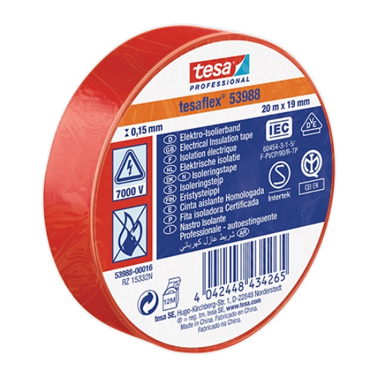 Imagem de RL. FITA ADES. ISOLADORA 19MMX20MT TESA 53988 VERMELHA