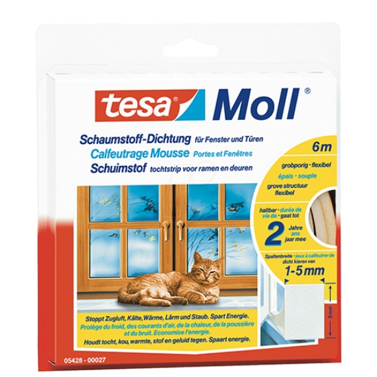 Imagem de RL. FITA ADES. TESAMOLL PERFIL ESPUMA 05428 BRANCA (9MMX6MT)