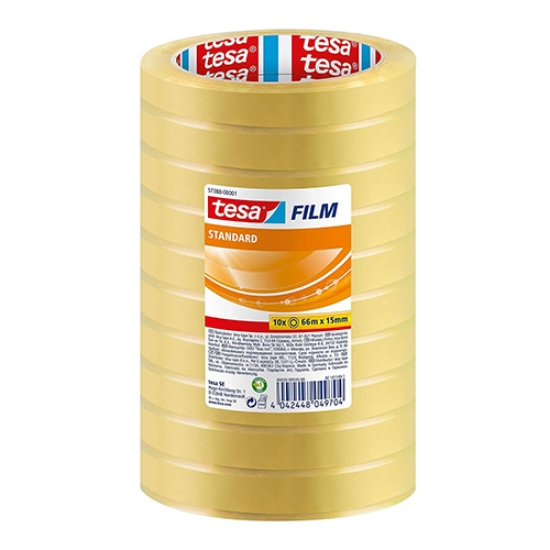 Imagem de ROLO FITA ADESIVA 15MMX66MT TESA FILM STD 57388 TRANSPARENTE ACORDEÃO