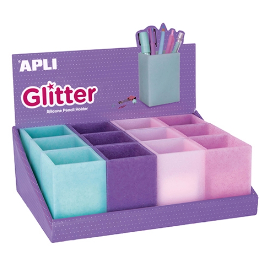 Picture of PORTA-LÁPIS SECRETÁRIA APLI GLITTER SILICONE (18616)