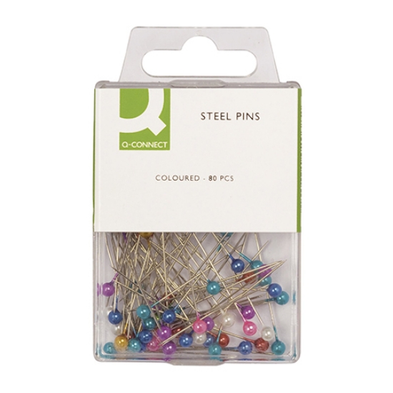 Imagem de CAIXA 80 ALFINETES SINALIZAÇÃO Q-CONNECT (KF-02038)