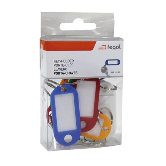Imagem de BLT.10 PORTA-CHAVES FEGOL PLAST. C/ETIQ. SORT. (112-99)