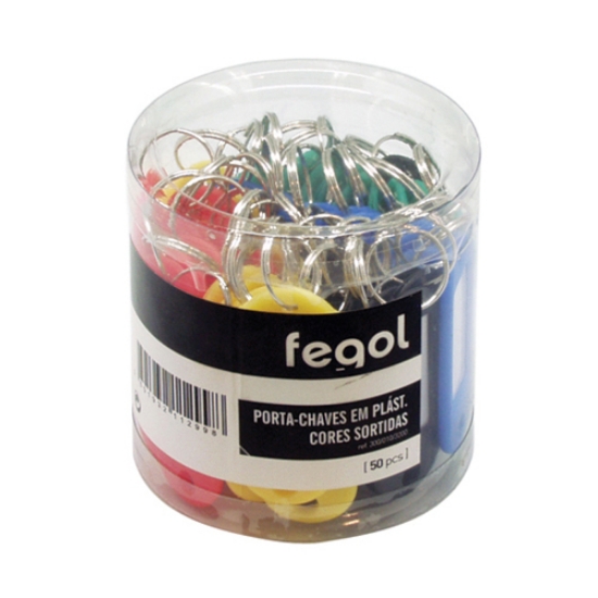 Imagem de PORTA-CHAVES PLÁSTICO SORTIDO COM ETIQUETA FEGOL 300/010/3200