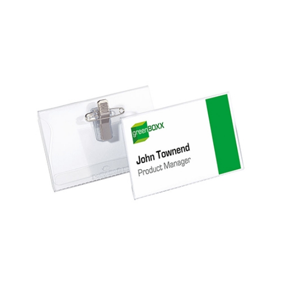 Imagem de PORTA-NOMES C/MOLA+ALFINETE 54X90MM DURABLE 8101