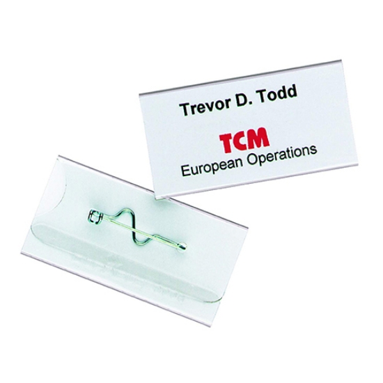 Imagem de PORTA-NOMES C/ALFINETE 30X60MM DURABLE 8006 HORIZONTAL