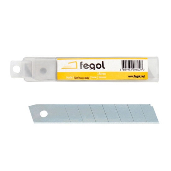 Imagem de LAMINAS P/X-ACTO LARGO 18MM FEGOL (TB.10UNI)