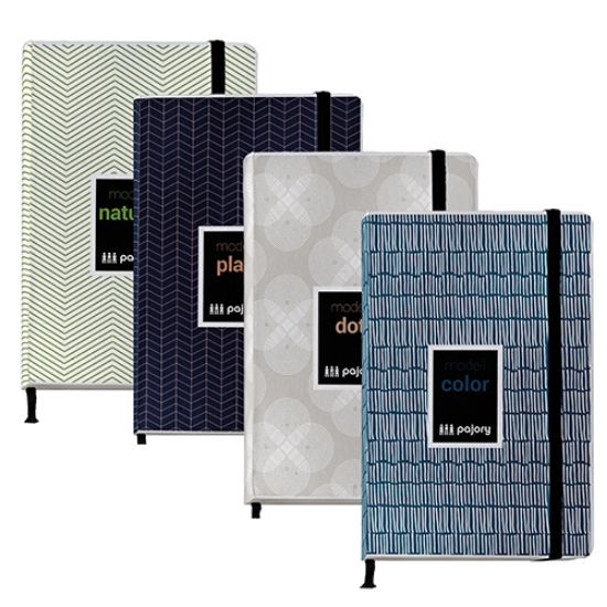 Imagem de BLOCO NOTAS PAJORY MODELL 13X21CM COM ELÁSTICO LISO