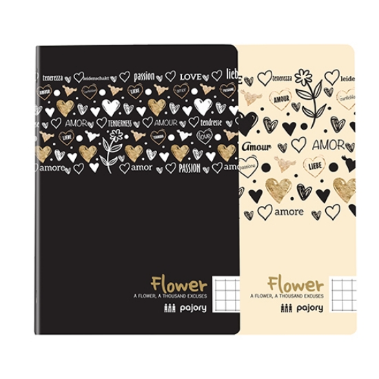 Imagem de CADERNO AGRAFADO A5 60F PAJORY FLOWER XADREZ