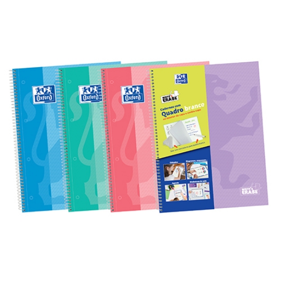 Imagem de CADERNO ESPIRAL A4 100FOLHAS OXFORD WRITE&ERASE PASTEL PAUTADO 124308