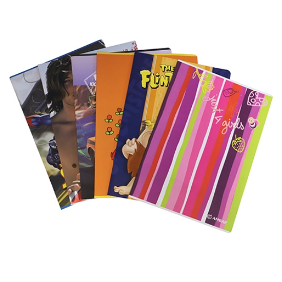 Picture of CADERNO AGRAFADO A4 40FOLHAS MOTIVOS ESCOLARES SORTIDOS PAUTADO