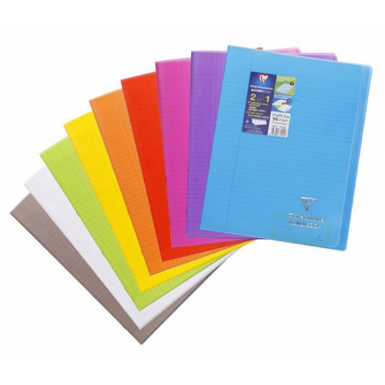 Picture of CADERNO AGRAFADO A4 48FOLHAS CLAIREFONTAINE KOVERBOOK TRANSPARENTE PAUTADO