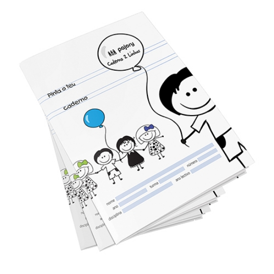 Imagem de CADERNO AGRAFADO A5 20FOLHAS PAJORY FANTASIA (2 LINHAS)