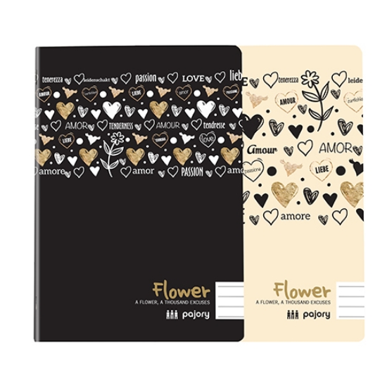 Picture of CADERNO AGRAFADO A5 60F PAJORY FLOWER PAUTADO