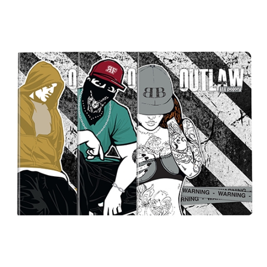 Imagem de CADERNO AGRAFADO A5 60FOLHAS PAJORY OUTLAW PAUTADO