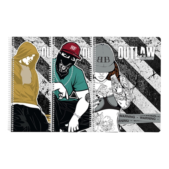 Imagem de CADERNO ESPIRAL A4 60FOLHAS PAJORY OUTLAW XADREZ