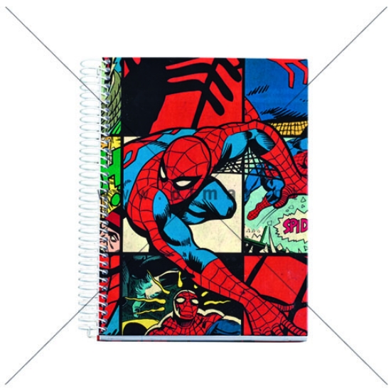 Picture of CADERNO ESPIRAL A4 80F SPIDERMAN XADREZ CCM-A4Q SPM