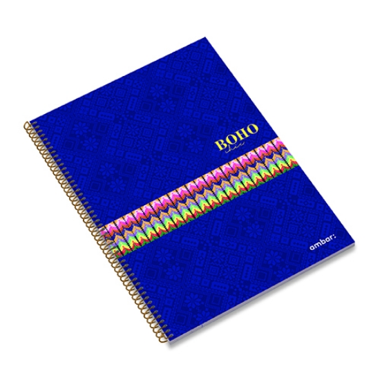 Imagem de CADERNO ESPIRAL A4 80FOLHAS BOHO CHIC XADREZ