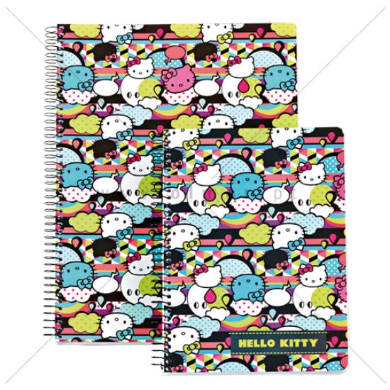 Imagem de CADERNO ESPIRAL A4 80FOLHAS HELLO KITTY XADREZ CCM-A4Q HKF
