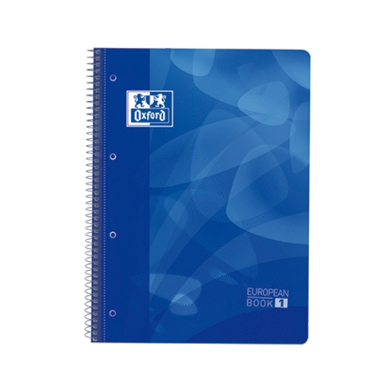 Imagem de CADERNO ESPIRAL A4 80FOLHAS OXFORD EUROBOOK 1 PAUTADO AZUL