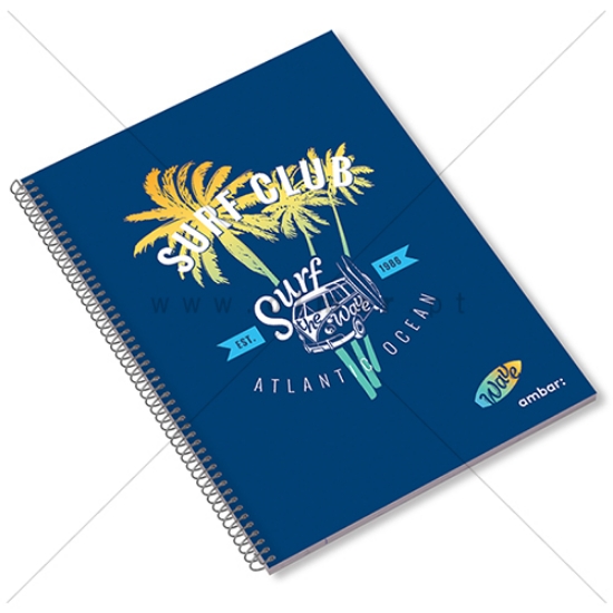 Imagem de CADERNO ESPIRAL A4 80FOLHAS WAVE XADREZ