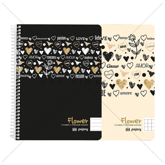 Imagem de CADERNO ESPIRAL A5 60F PAJORY FLOWER PAUTADO