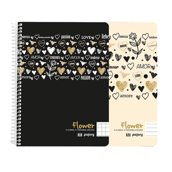 Imagem de CADERNO ESPIRAL A5 60F PAJORY FLOWER XADREZ