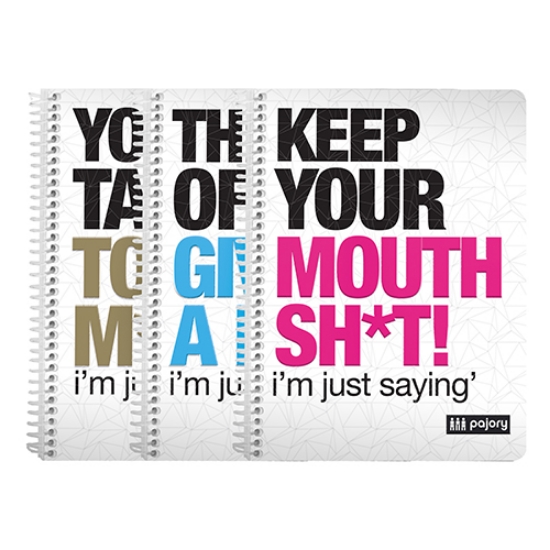 Imagem de CADERNO ESPIRAL A5 60FOLHAS PAJORY JUST SAYING PAUTADO