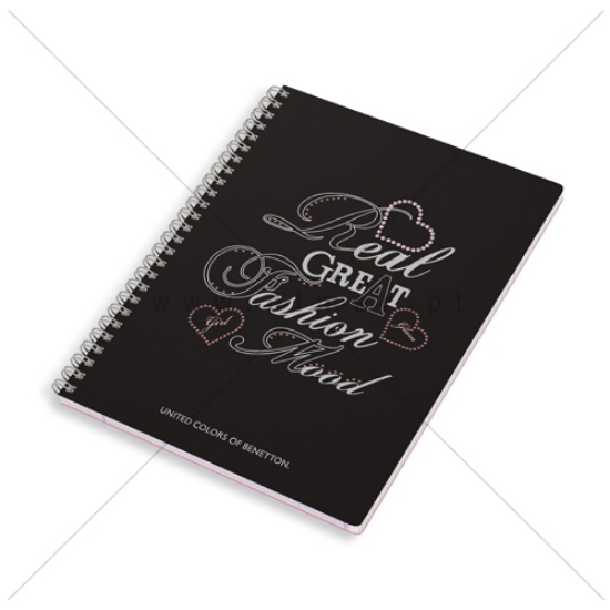 Imagem de CADERNO ESPIRAL A5 80FOLHAS BENETTON UCB XADREZ