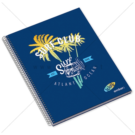 Picture of CADERNO ESPIRAL CAPA DURA A4 120FOLHAS WAVE XADREZ