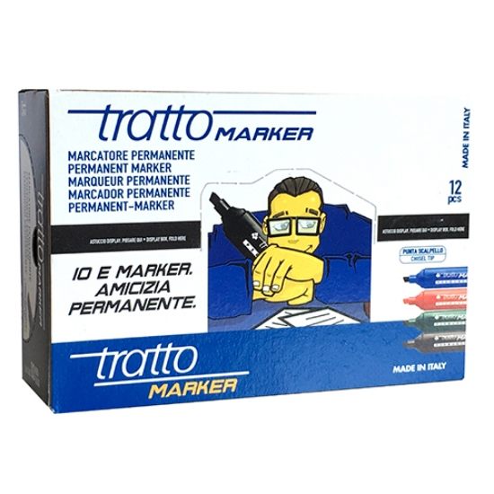 Imagem de MARC. PERM. TRATTO MARKER P.BISEL. PRETO (840103)