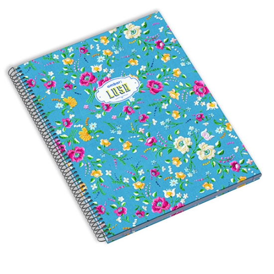 Picture of CADERNO ESPIRAL CAPA DURA A5 120FOLHAS LUSA XADREZ