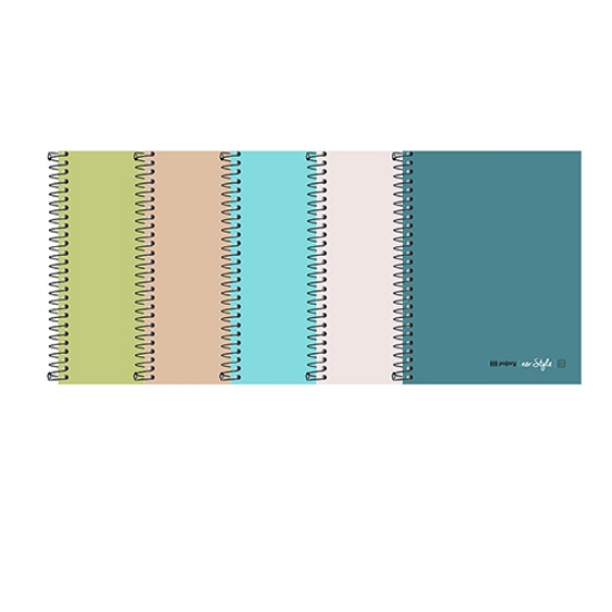 Imagem de CADERNO ESPIRAL CAPA DURA A5 120FOLHAS PAJORY NEO:STYLE PASTEL XADREZ