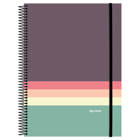 Picture of CADERNO ESPIRAL CAPA DURA COM ELÁSTICO A4 120 FOLHAS PAJORY #TAGME XADREZ